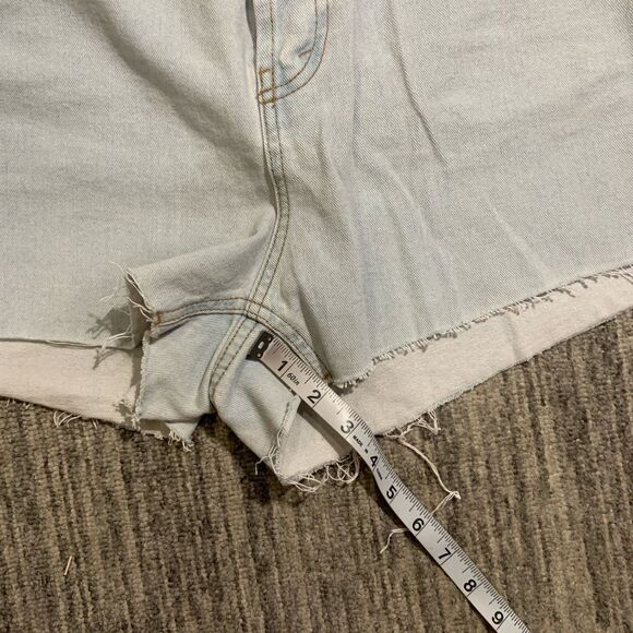 Wild Fable 16 Button Fly Super High Rise Cut Off Denim Short Shorts Blue NWT - Picture 7 of 9